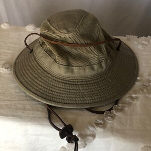 DORFMAN PACIFIC headwear. Khaki color. Mens Small boonie mesh hat.